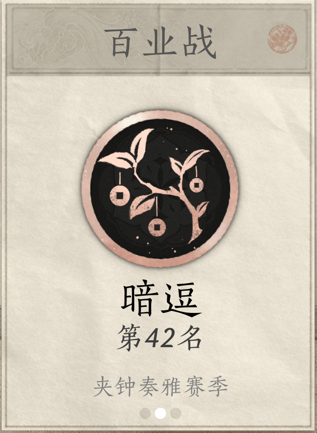百业战排名卡片